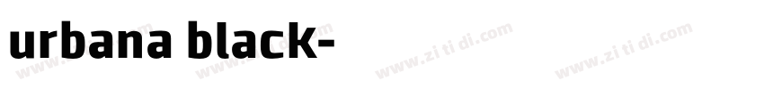 urbana black字体转换
